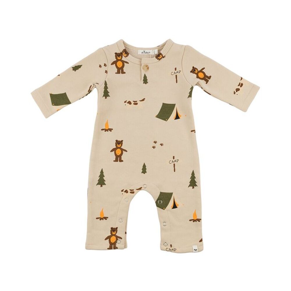 Oh Baby! Camping Print One Button Romper